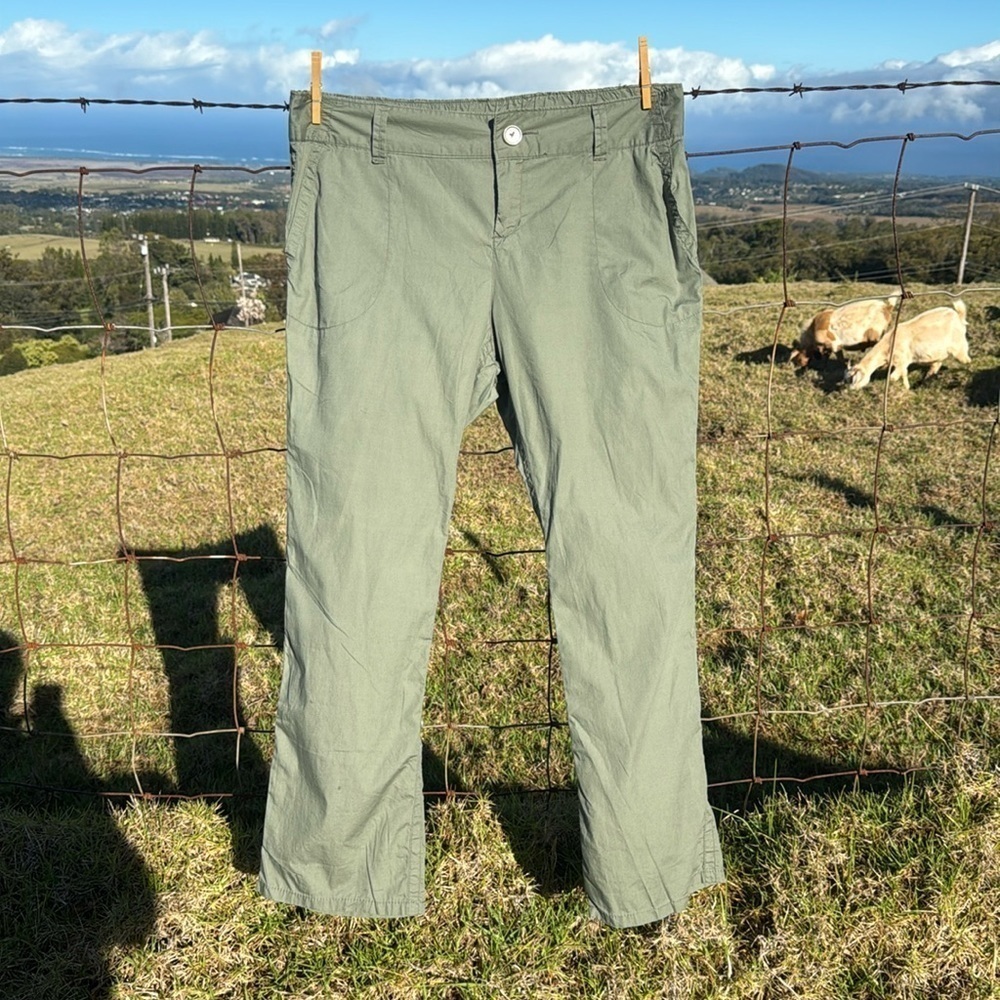 Motherhood maternity khaki cotton rollup cuff casual Utility pants